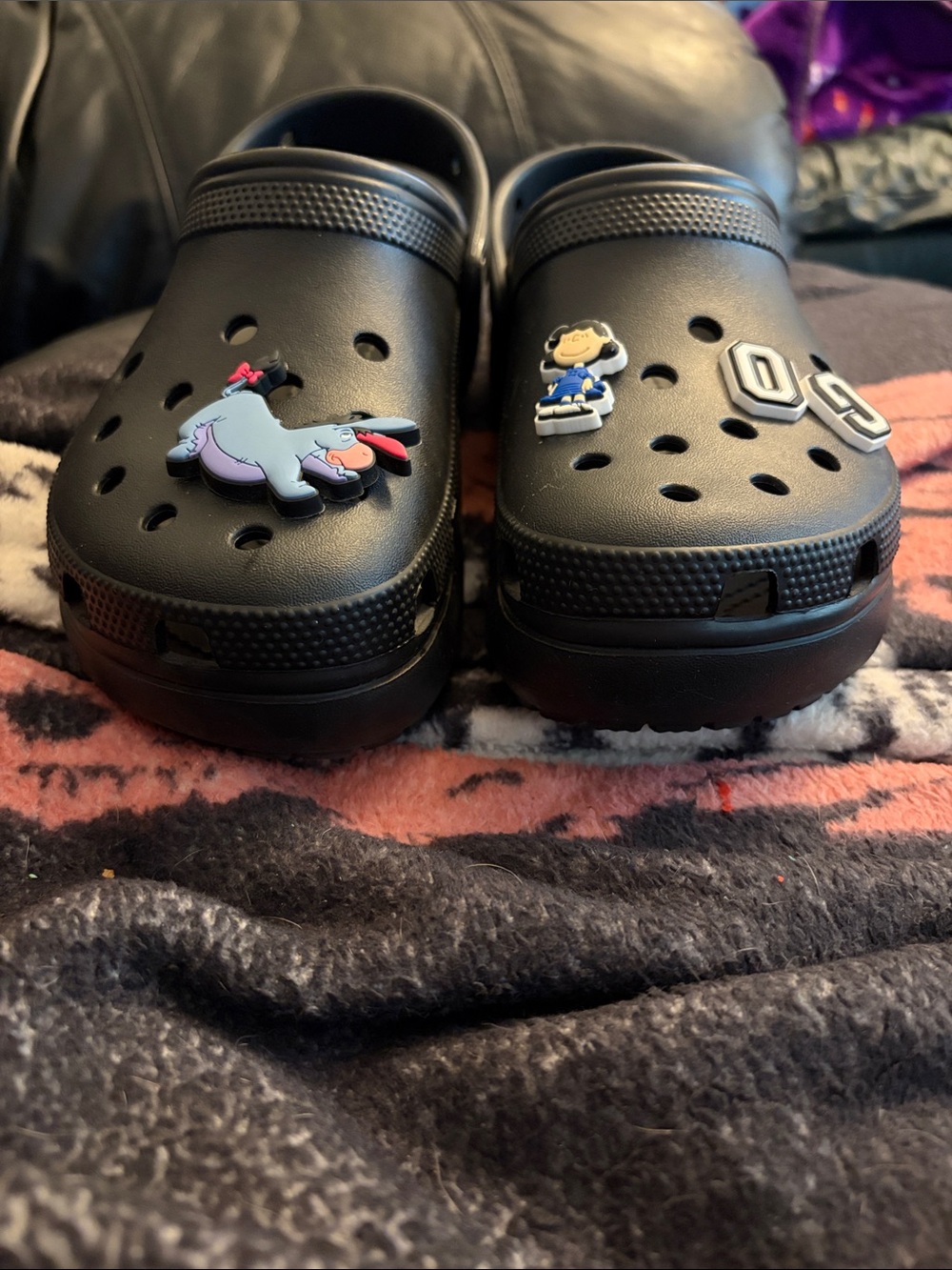 CROCS Womens Black Wedge Heeled Clog with Character Jibbitz - Picture 6 of 6